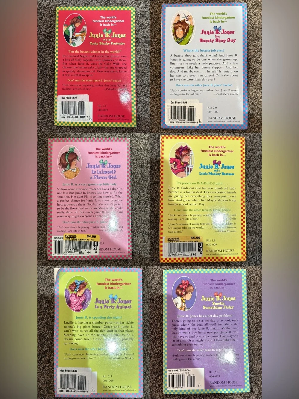 SIX Junie B. Jones Children’s Books